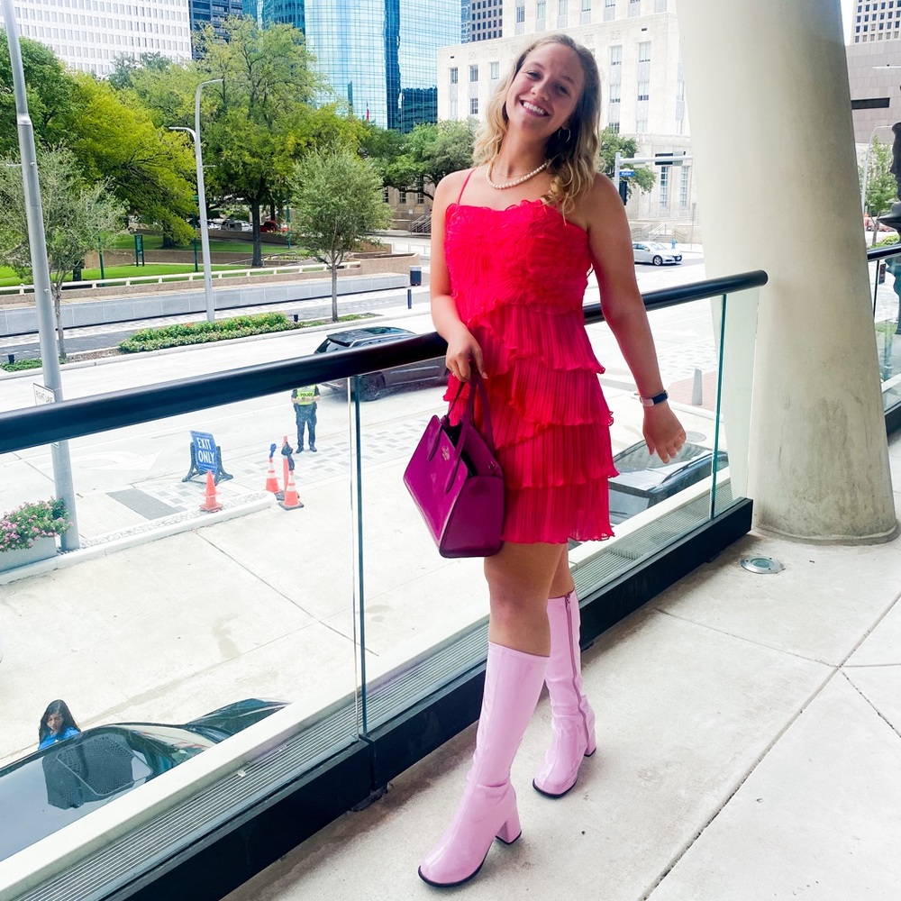 HOT PINK COCKTAIL DRESS- SAKS FIFTH